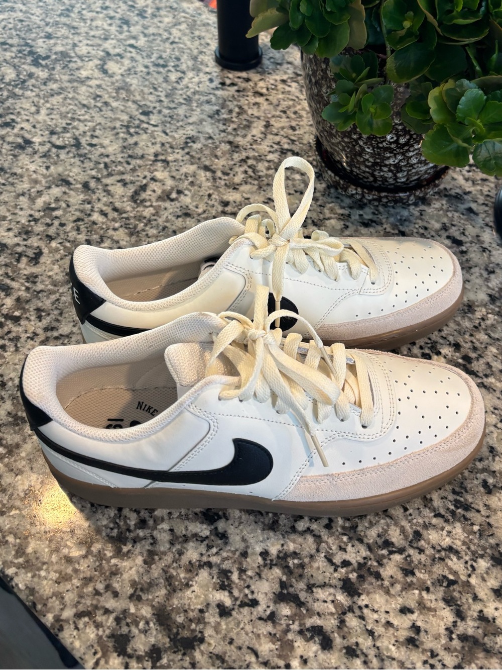 Nike Court Vision Low White Black Gum'
Size Mens 9 | Brand new, worn once